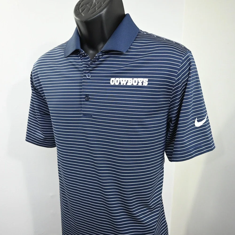 Nike NFL Dallas Cowboys Golf Polo‎ Dri FIt Performance Short Sleeve Mens Small